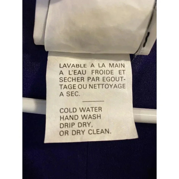 Petites By Demaro Vintage Dress Sz 11 Sequin Flower Purple Draped Embellished - Picture 10 of 16